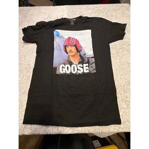 Top Gun Maverick Goose Talk To Me T Shirt Mens Medium M Black Cotton‎ Movie Tee